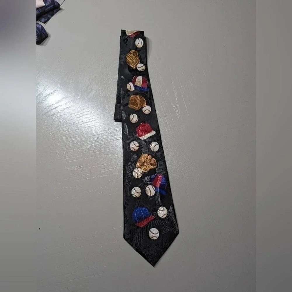 Unique A. Rogers Baseball-Themed Tie‎ – Gently Used Stand Out with Playful style